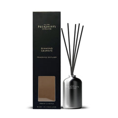 Peckniff's Diamond Graphite fragrance diffuser with packaging on a white background