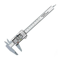 Electronic digital caliper on a white background