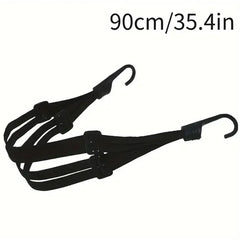 Black strap with hooks on a white background, measuring 90cm/35.4in.