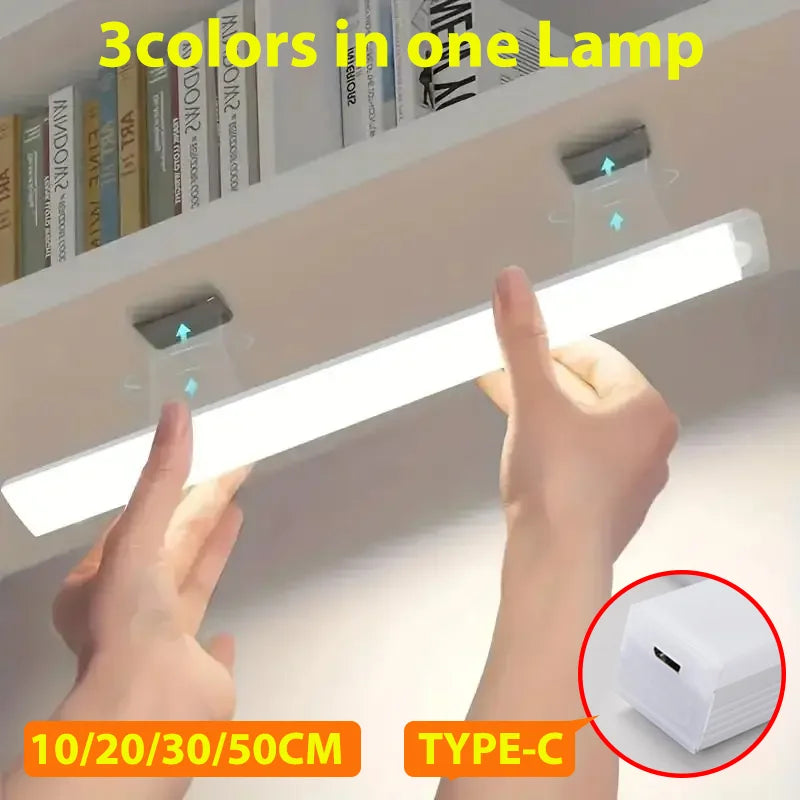 Light strip with hands holding it, showing its length and type-c connection.