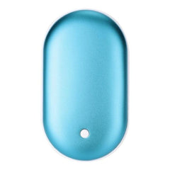 Blue oval object with a white dot on a white background