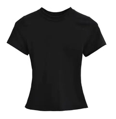 Black t-shirt on a white background