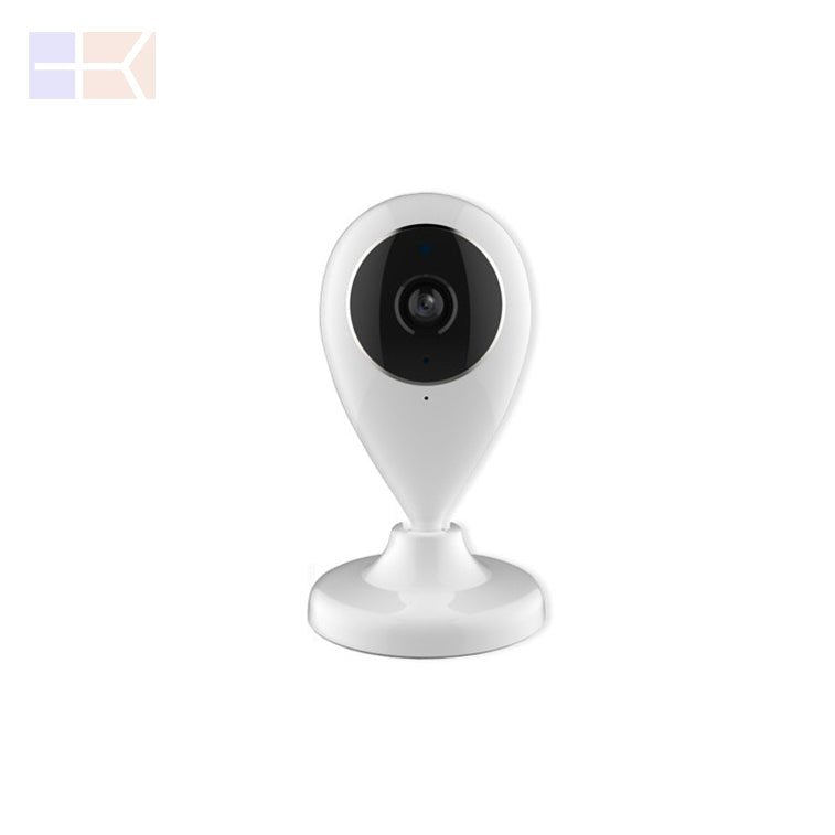 White security camera on a white background